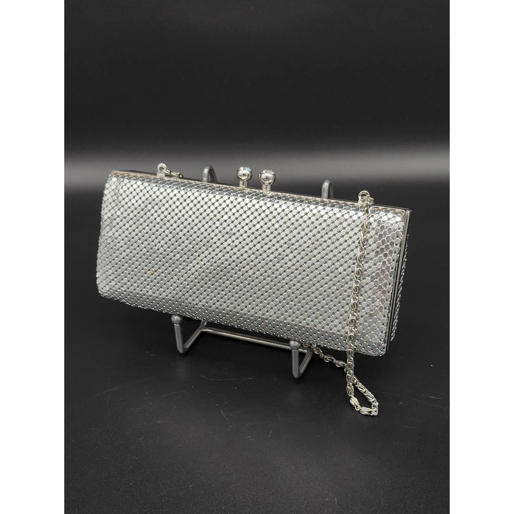 Kate Landry Silver Tone Mesh Evening Clutch Purse, Evening Bag, Spring 2012 NWT